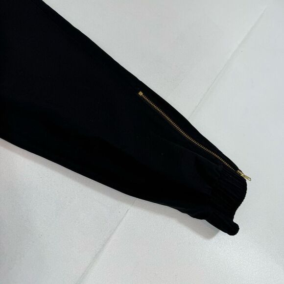 Albion Joggers Womens Small Tall Pants Black Tapered Ankle Zippers - Picture 5 of 11